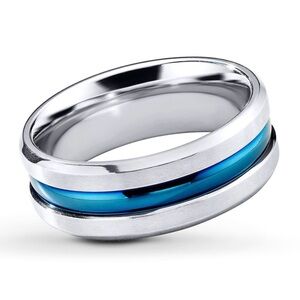 USED Wedding Band Blue Ion-Plated Stainless Steel 8mm